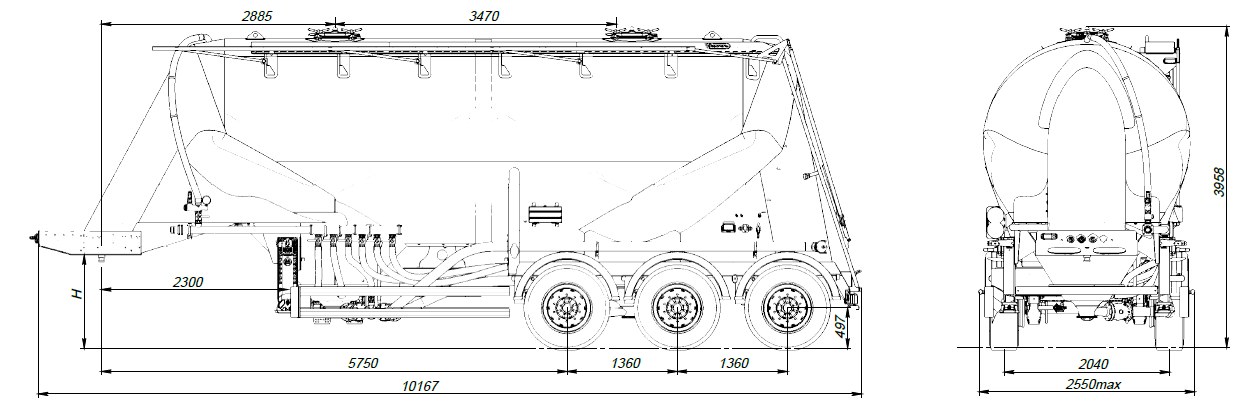 SF3U34.1S_01, 34 м3, 1 отсек, ССУ 1150