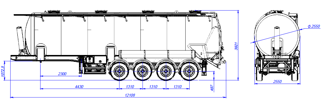 SB4U53_1A_01, 53 м3, 1 отсек, ССУ 1150 - технические характеристики