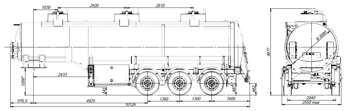 SF3330_3A_10, 30 м3, 3 отсека, ССУ 1150