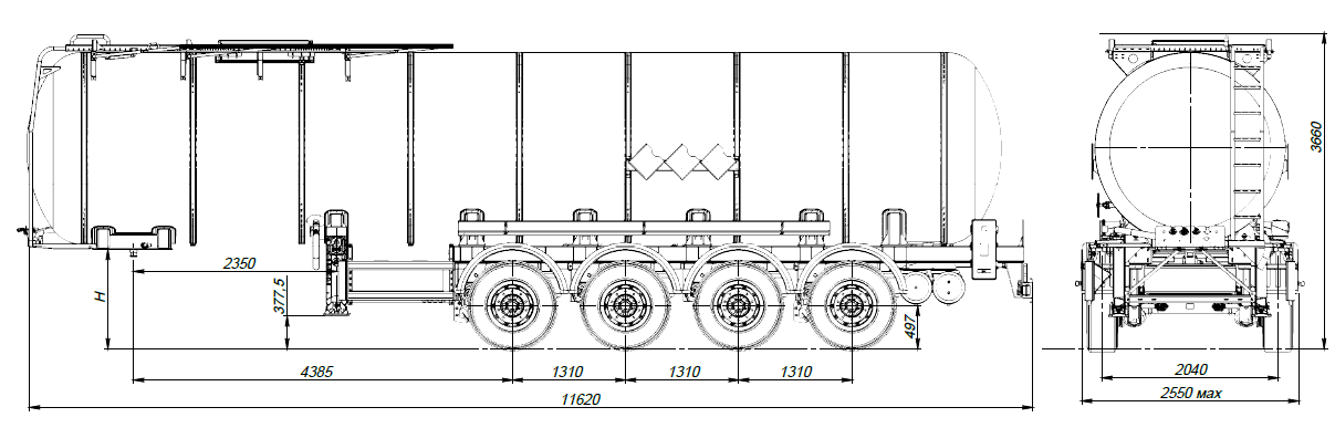 SF4B30.1S_39, 30 м3, 1 отсек, ССУ 1150
