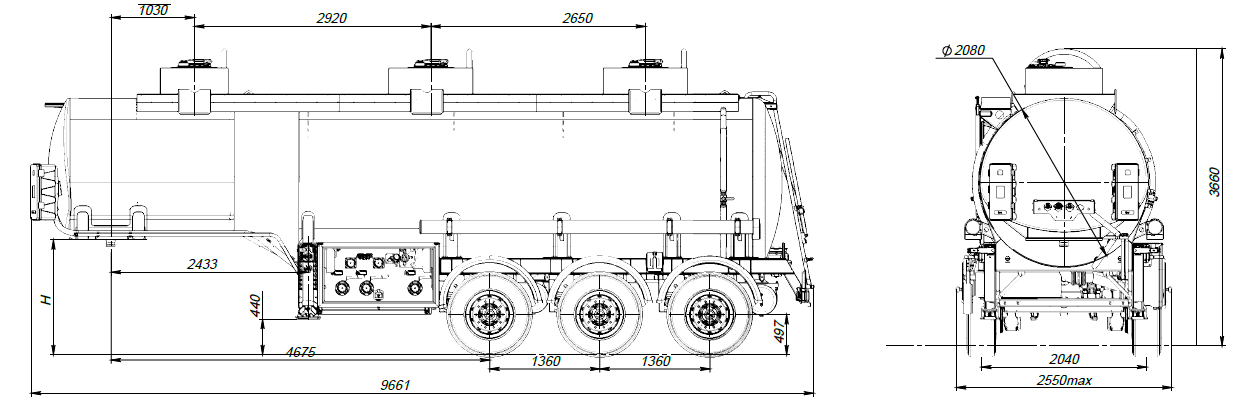 SF3328_3S_32 ССУ 1150, 3 отсека, 28 м3