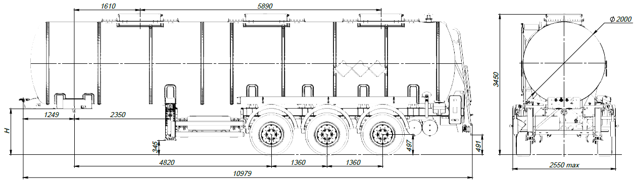 SF3025_1S_01, 25м3, 1 отсек, ССУ1150