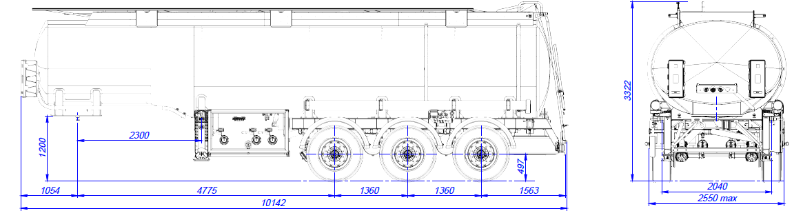 SF3329_3S_100, 29 м3, 3 отсека, ССУ 1250