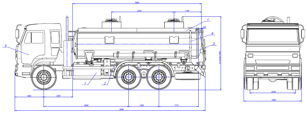 Автоцистерна АЦ-465175-12 КАМАЗ-65115-3964-19 - технические характеристики