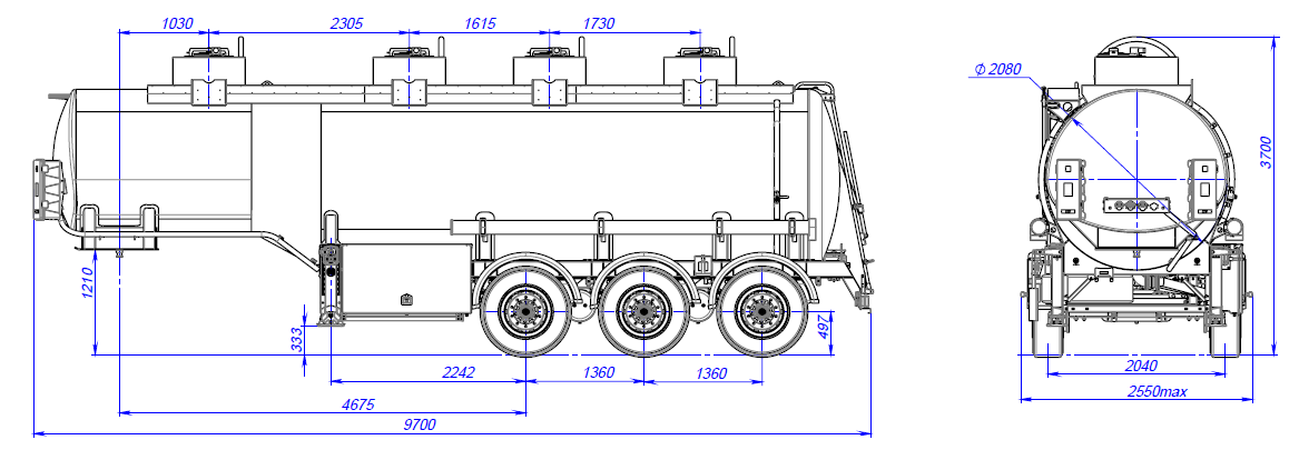 SF3328_4S_10 ССУ 1250, 4 отсека, 28 м3