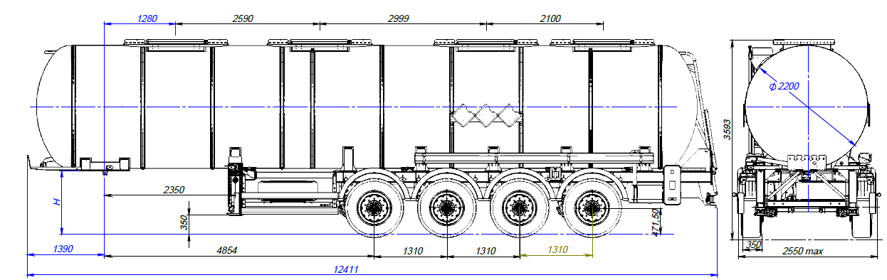 SF4032.4N_01, 32м3, 4 отсека, ССУ 1250