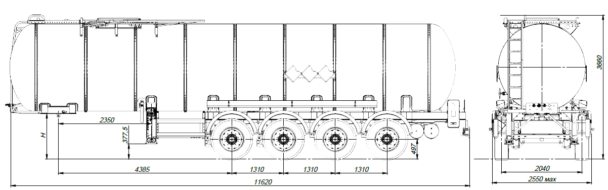 SF4B30.1S_38, 30 м3, 1 отсек, ССУ 1150