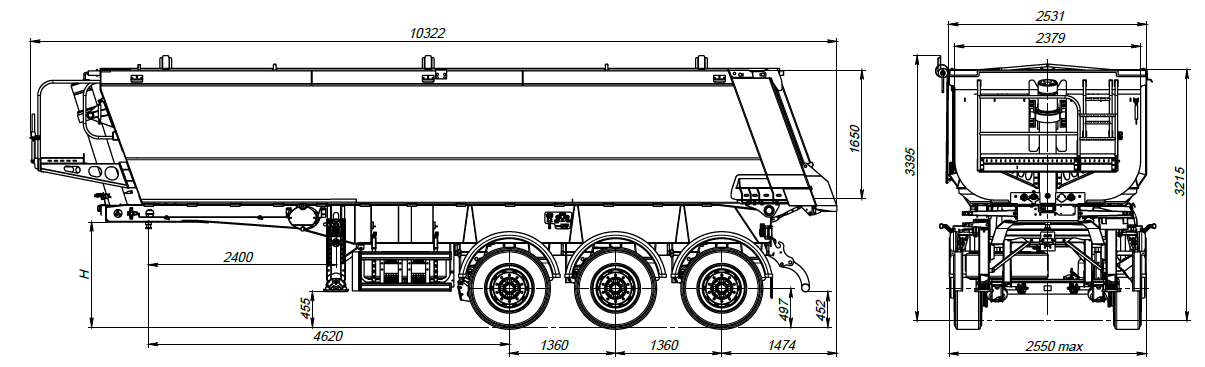 Самосвал DB3U32.1S.06