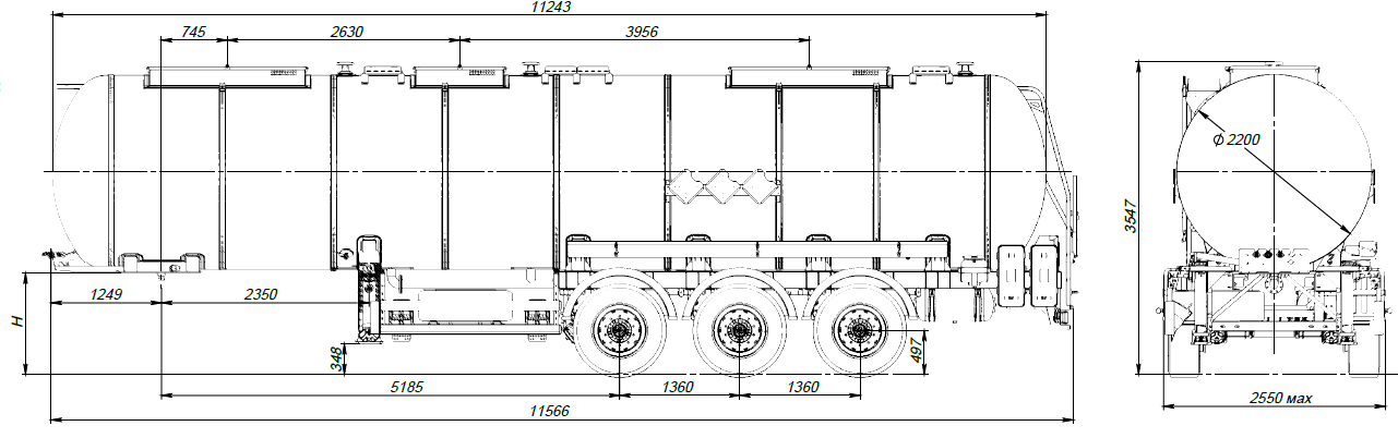 SF3830.3N_01, 30 м3, 3 отсека, ССУ1150