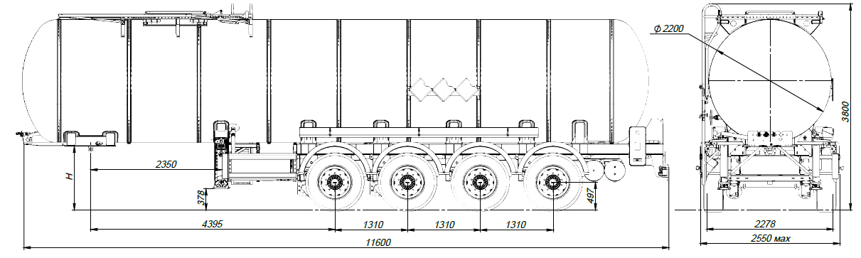 SF4B30.1S_31, 30 м3, 1 отсек, ССУ 1150
