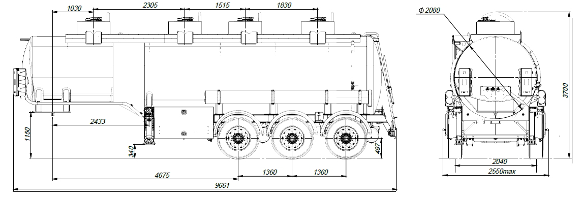 SF3328_4S_32 ССУ 1150, 4 отсека, 28 м3
