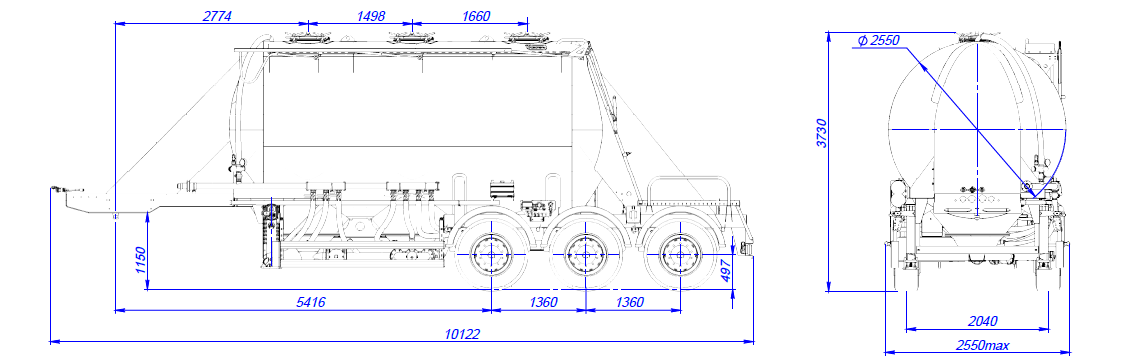 SF3U25.1S_01, 25 м3, 1 отсек, ССУ 1150