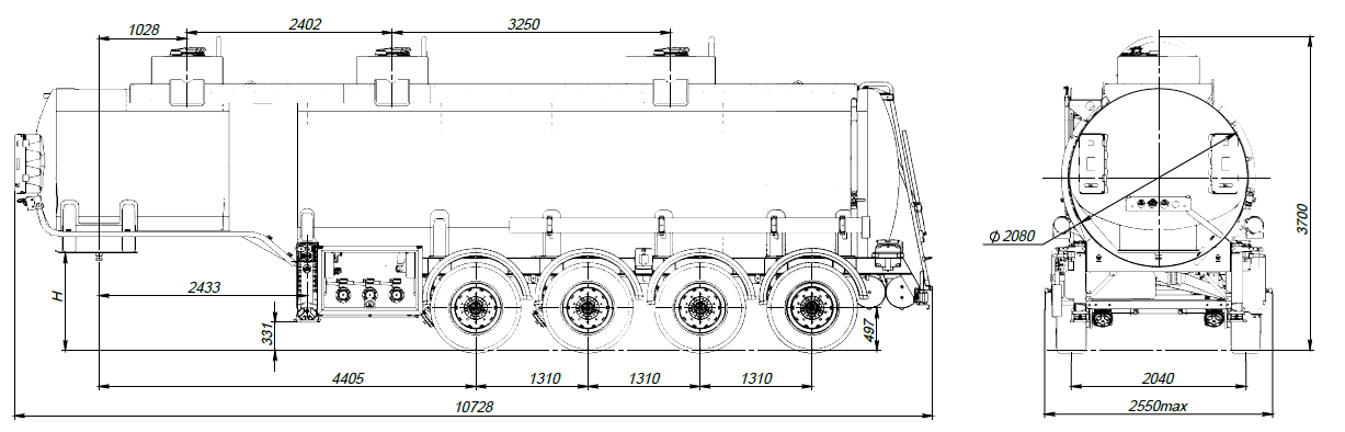 4х осный бензовоз полуприцеп стальной SF4332.3S_17