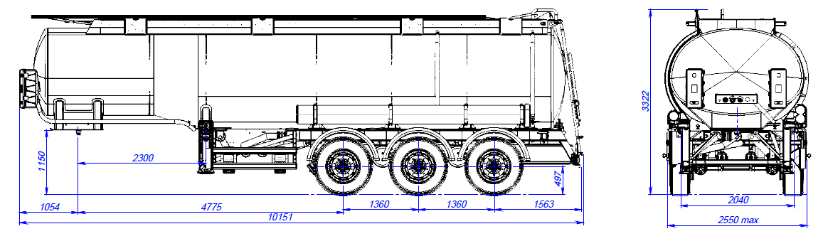 SF3329_4S_100, 29 м3, 4 отсека, ССУ 1250