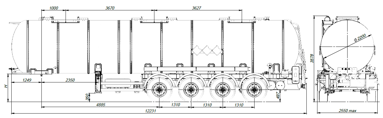 SF4032.1N_04, 32м3, 3 отсека, ССУ 1150