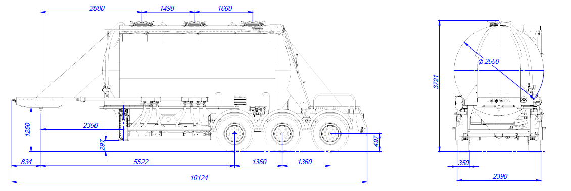SF3U25.1S, 25 м3, 1 отсек, ССУ 1250