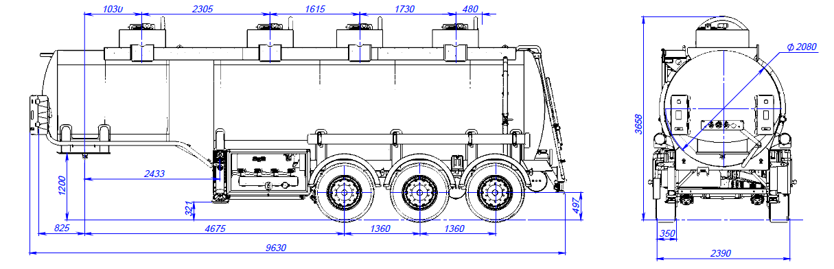 SF3328_4S_04 ССУ 1250, 4 отсека, 28 м3