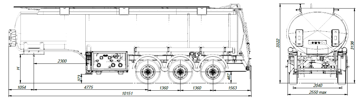 SF3329_3S_101, 29 м3, 3 отсека, ССУ 1250