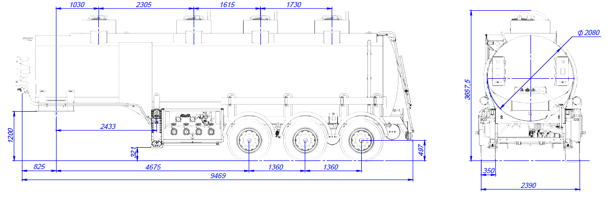 SF3328_4S_02 ССУ 1250, 4 отсека, 28 м3