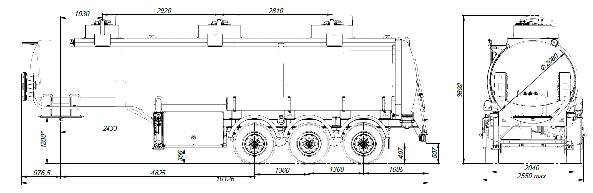 SF3330_3A_08, 30 м3, 3 отсека, ССУ 1150