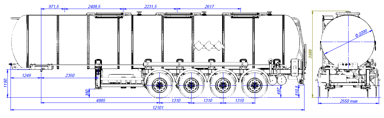 SF4932.3N_02, 32м3, 3 отсека, ССУ 1250