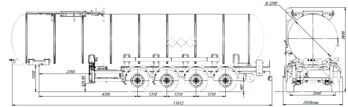 SF4B30.1S_34, 30 м3, 1 отсек, ССУ 1250