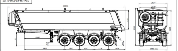 Cамосвальный-полуприцеп DB4U34 - технические характеристики