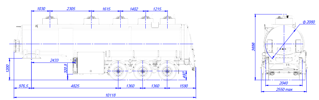 SF3330_5A_11, 30 м3, 5 отсеков, ССУ 1250
