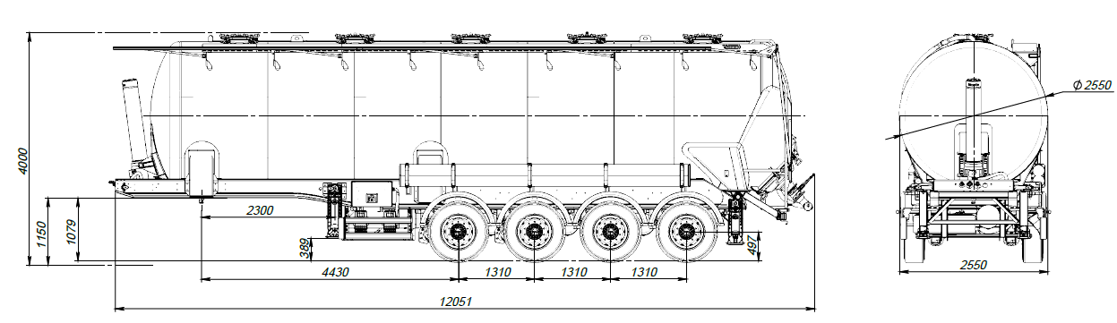 SB4U53_1A_02, 53 м3, 5 отсеков, ССУ 1150 - технические характеристики