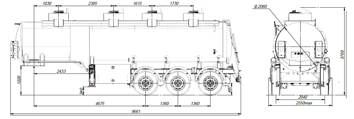 SF3328_4S_31 ССУ 1250, 4 отсека, 28 м3