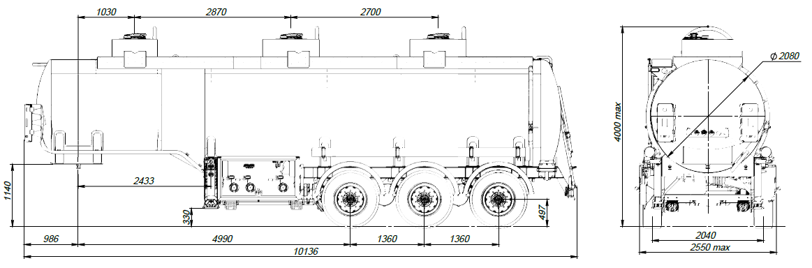 SF3330.3S_16, ССУ 1150, 3 отсека - технические характеристики