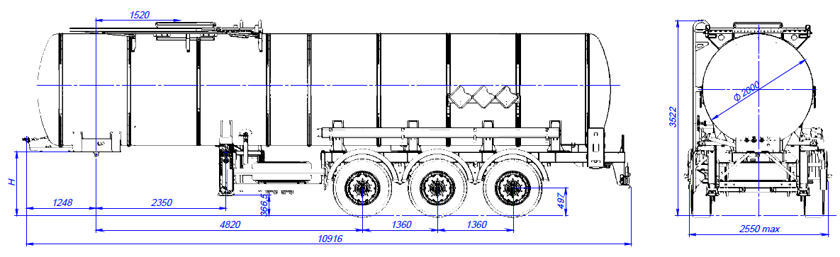 SF3B25_1S_12, ССУ 1250, 25 м3, 1 отсек
