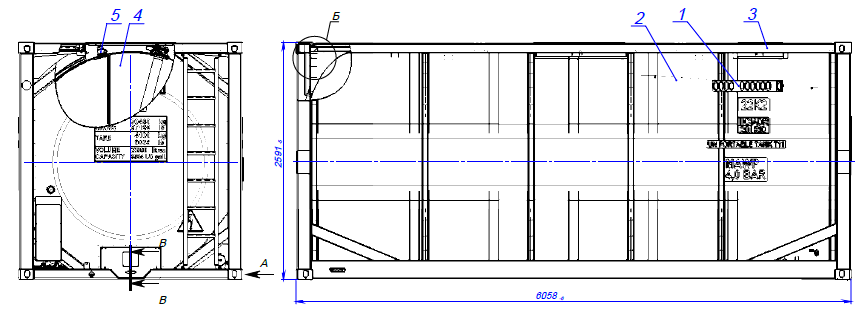Морской танк-контейнер CTL-25-4 B-01 T11