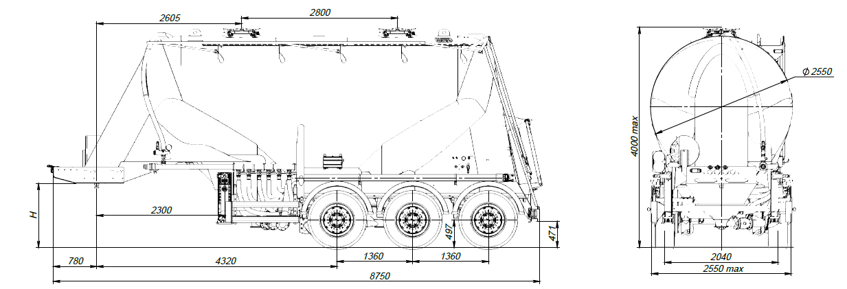 SF3U27_1A_12, 27 м3, ССУ 1250, 2 отсека