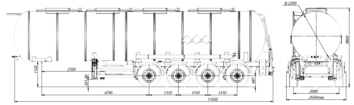 SF4030.4N_01, 30 м3, 4 отсека, ССУ 1150