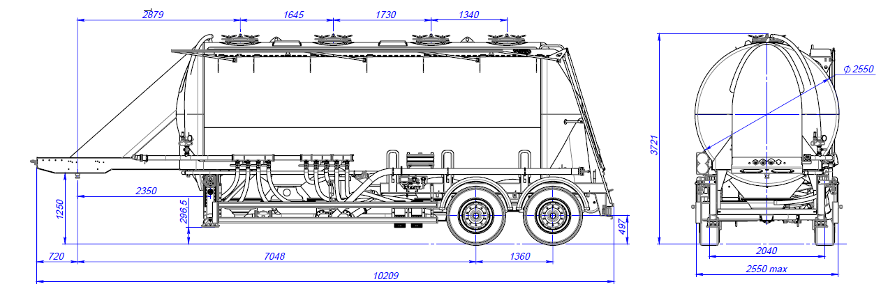 SF2U32_3S_01, 32 м3, ССУ 1250, 3 отсека