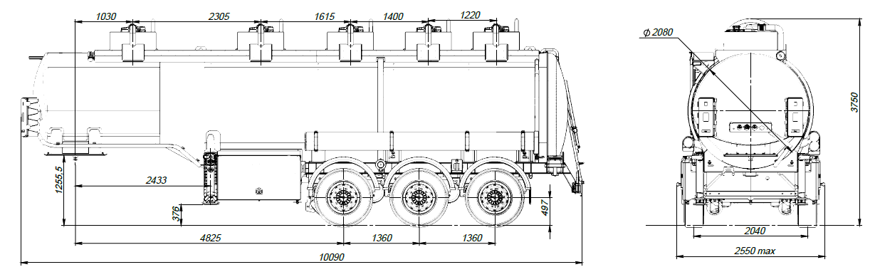 SF3330_5A_03, 30 м3, 5 отсеков, ССУ 1250