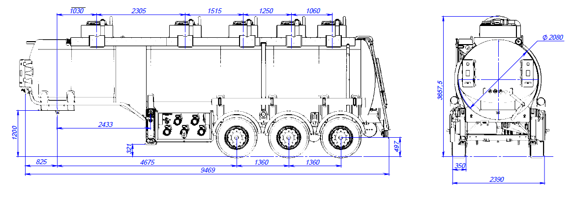 SF3328_5S_01 ССУ 1250, 5 отсеков, 28 м3