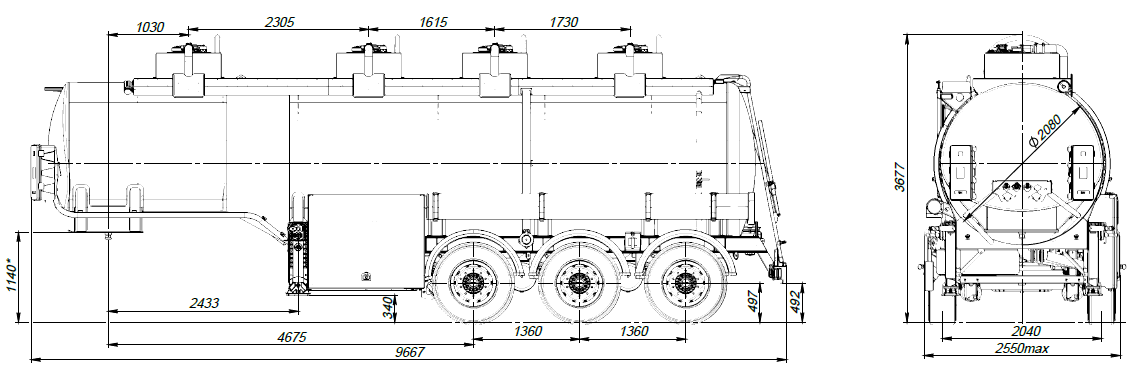 SF3328_4S_22 ССУ 1150, 4 отсека, 28 м3