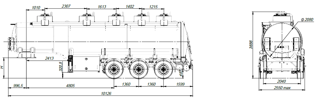SF3330_5A_04, 30 м3, 5 отсеков, ССУ 1150