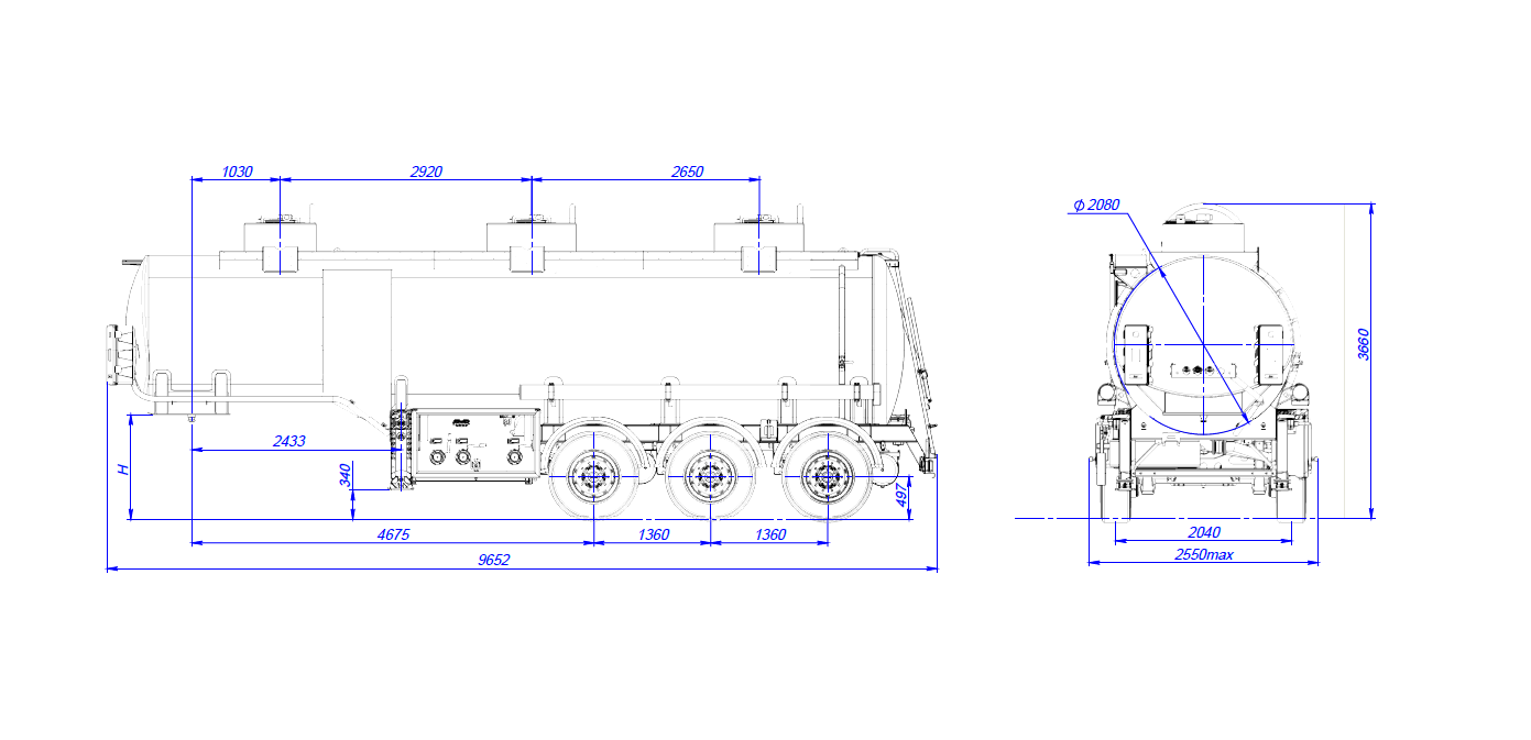 SF3328_3S_20 ССУ 1200, 3 отсека, 28 м3 - технические характеристики