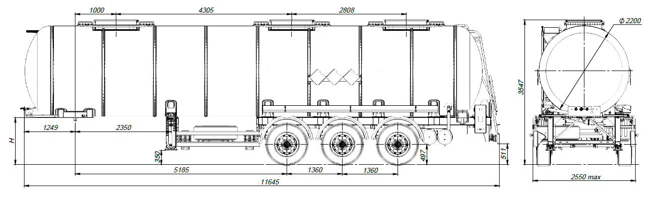 SF3E30_1N_02, 30м3, 1 отсек, ССУ 1150