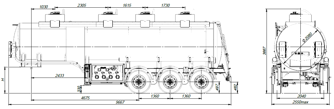 SF3328_4S_14 ССУ 1150, 4 отсека, 28 м3