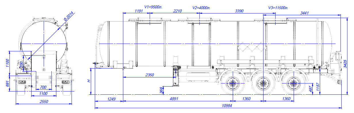 SF3025_3N_03, 25м3,3 отсека, ссу 1250