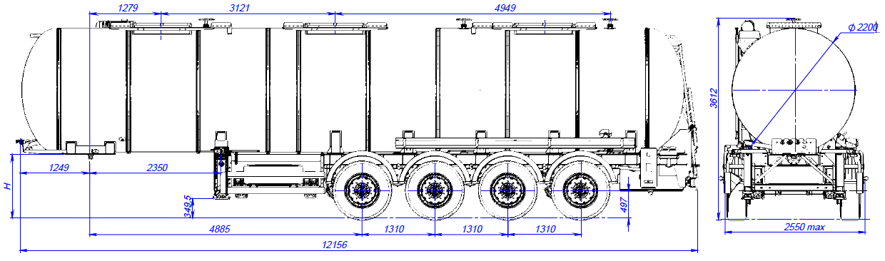 SF4032.3N_01, 32м3, 1 отсек, ССУ 1250