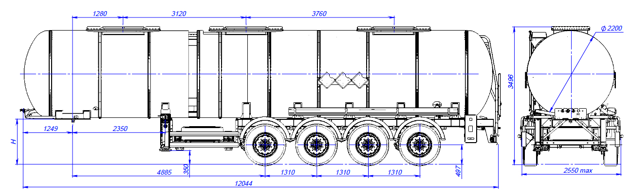 SF4032.1N_02, 32м3, 3 отсека, ССУ 1250