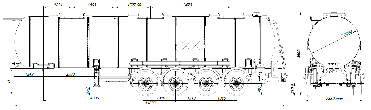 SF4930_1N_01, 30м3, 1 отсек, ССУ 1150