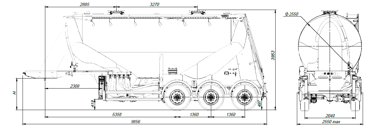 SF3U32_1A_07 ССУ 1250, 1 отсек цемент
