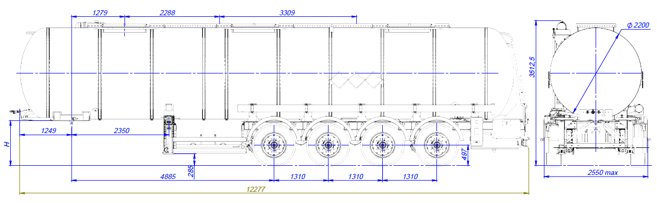 SF4032.1N_01, 32м3, 3 отсека, ССУ 1250
