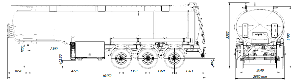 SF3329_3S_102, 29 м3, 3 отсека, ССУ 1250